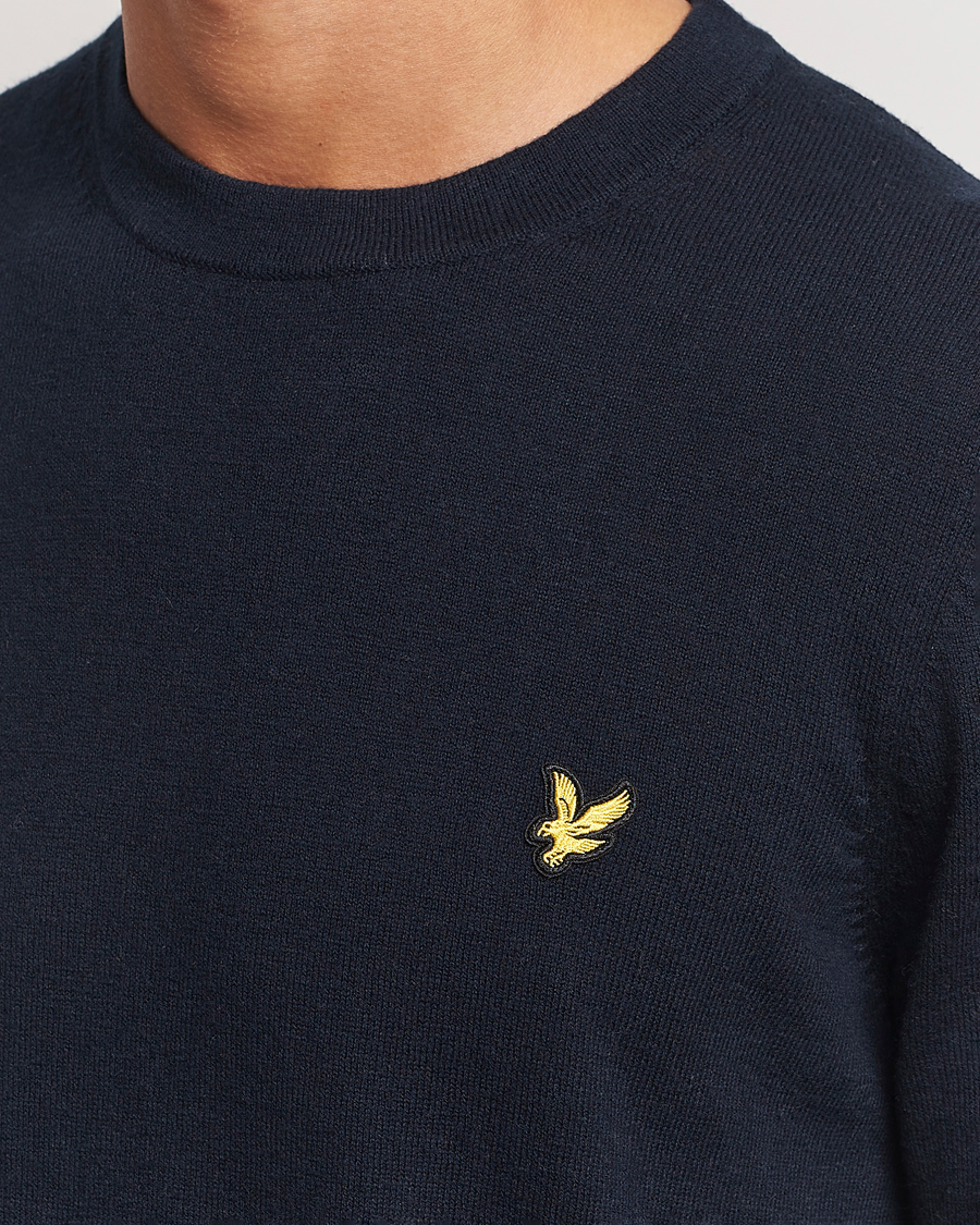Herren | Pullover | Lyle & Scott | Cotton/Merino Crew Neck Jumper Dark Navy