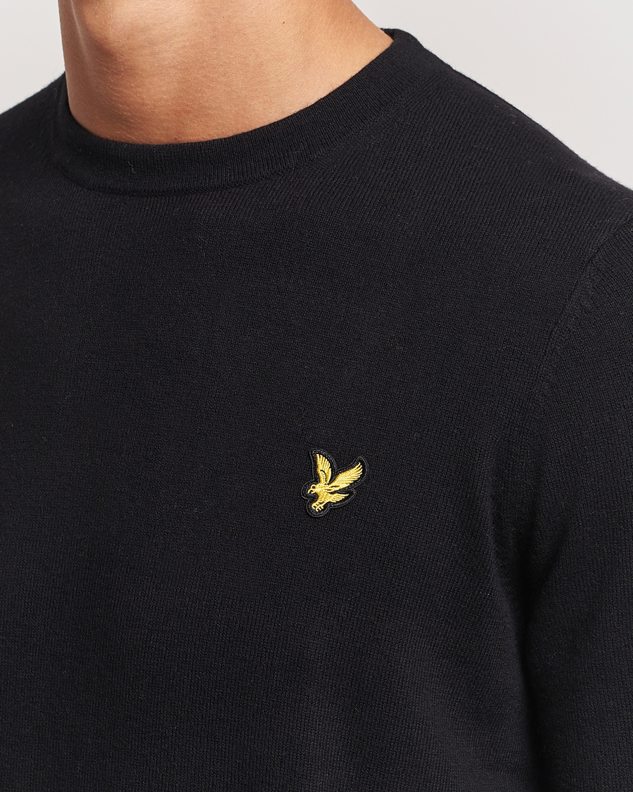 Herren | Pullover | Lyle & Scott | Cotton/Merino Crew Neck Jumper Jet Black