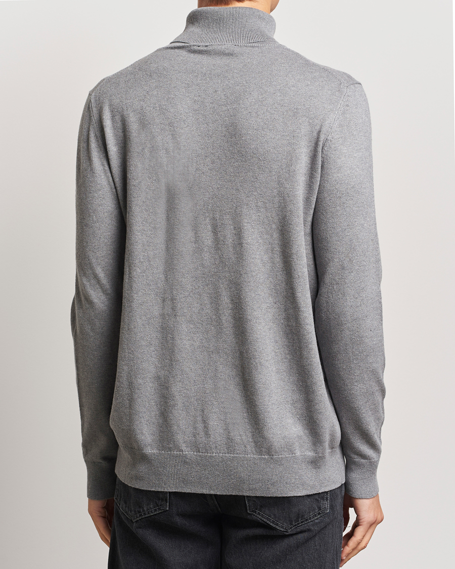 Herren | Pullover | Lyle & Scott | Cotton/Merino Turtleneck Mid Grey Marl