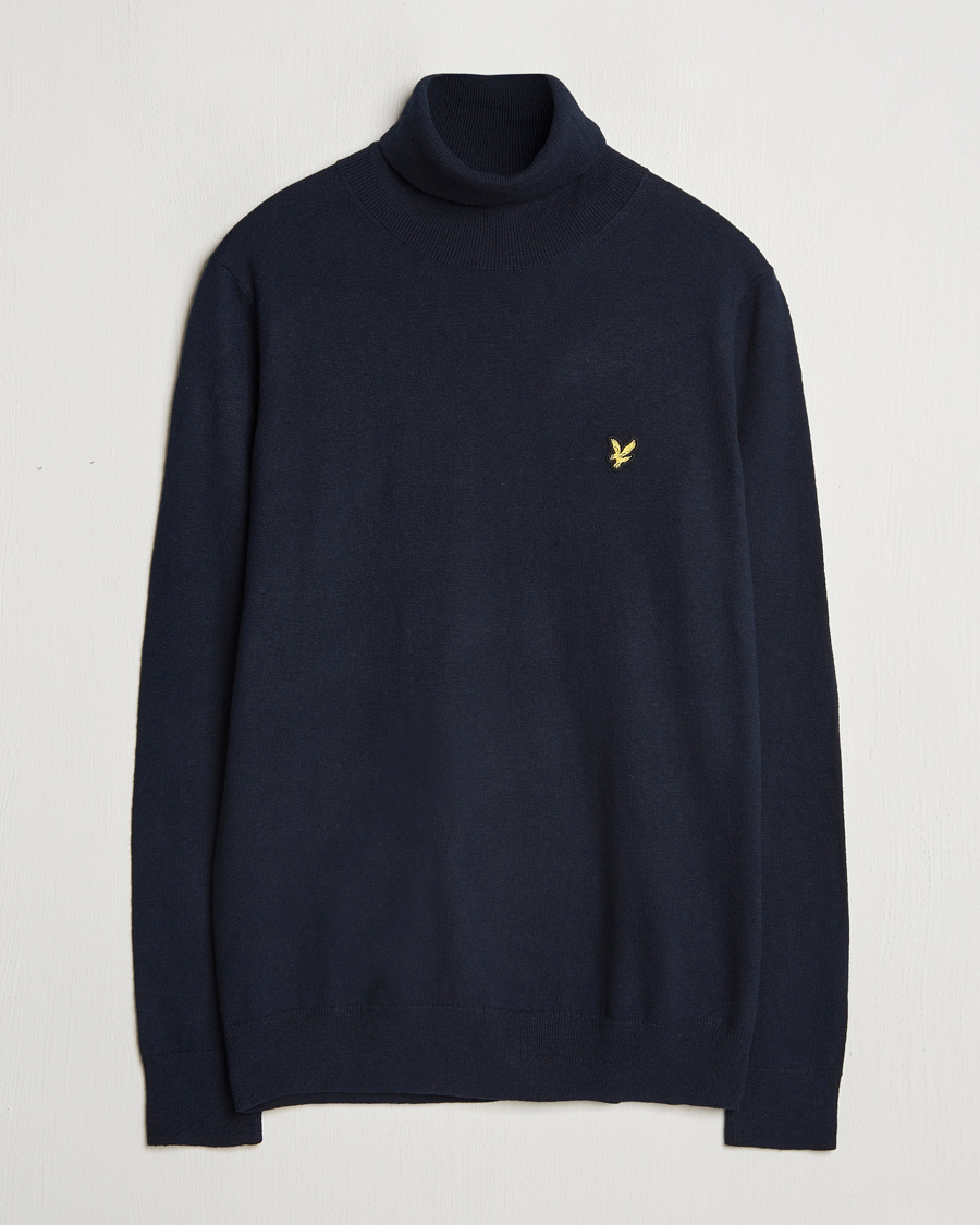 Herren | Pullover | Lyle & Scott | Cotton/Merino Turtleneck Dark Navy