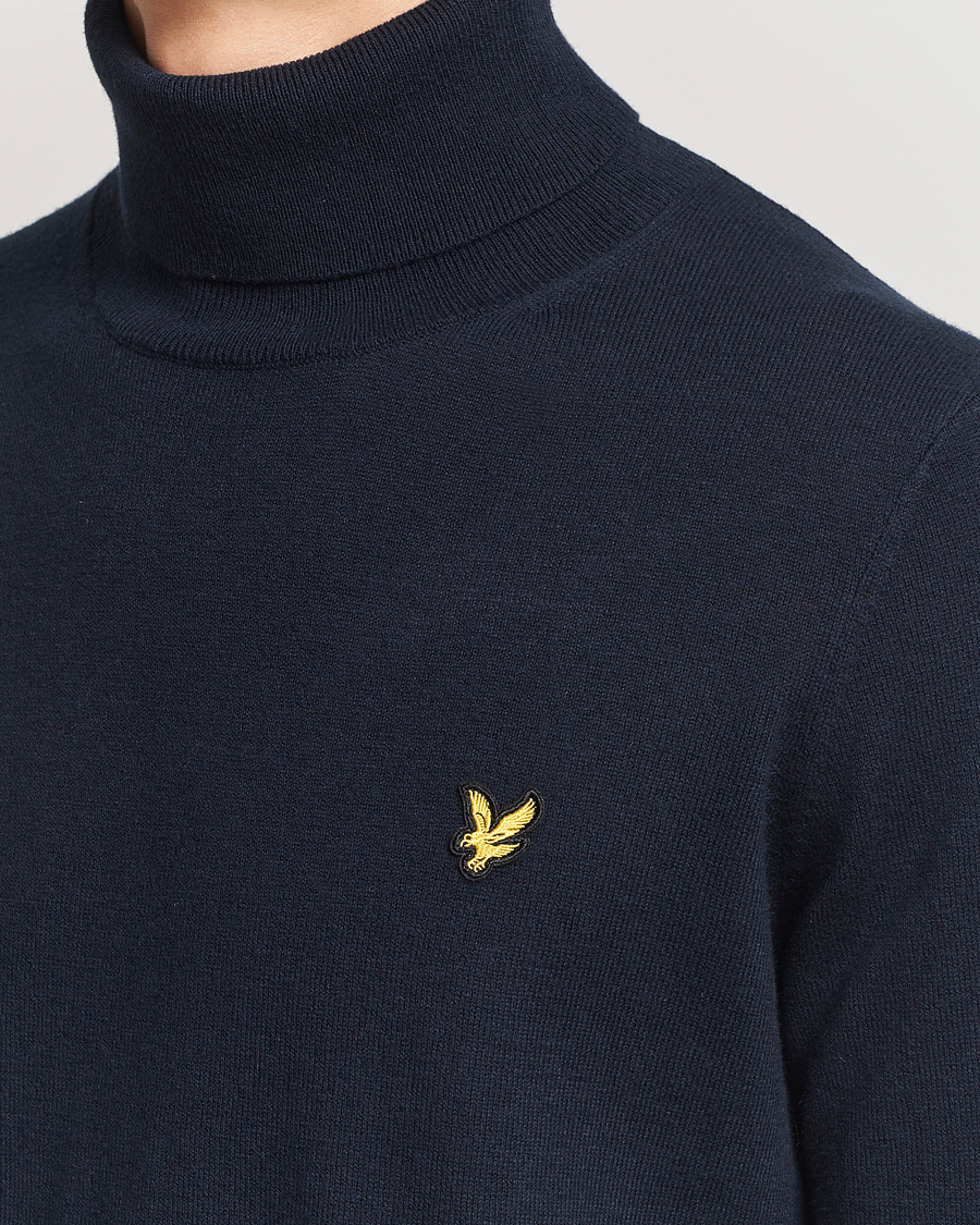 Herren | Pullover | Lyle & Scott | Cotton/Merino Turtleneck Dark Navy