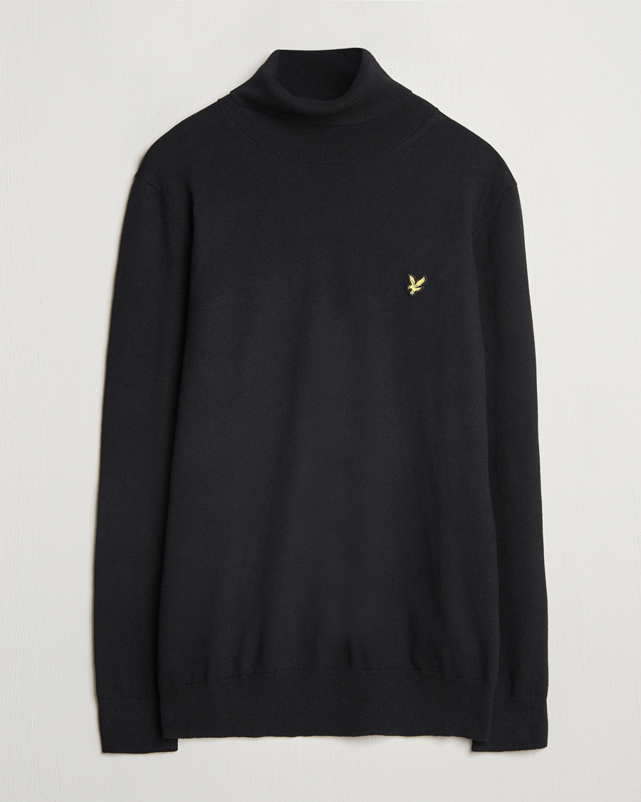 Herren | Pullover | Lyle & Scott | Cotton/Merino Turtleneck Jet Black