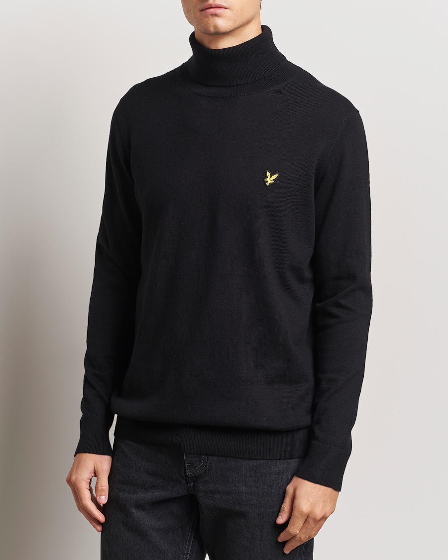 Herren | Pullover | Lyle & Scott | Cotton/Merino Turtleneck Jet Black