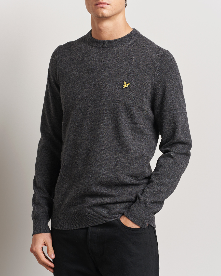 Herren | Pullover | Lyle & Scott | Lambswool Crew Neck Pullover Charcoal Marl