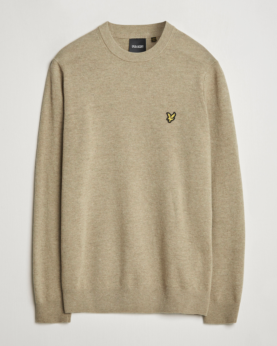 Herren | Pullover | Lyle & Scott | Lambswool Crew Neck Pullover Sage Uniform Marl