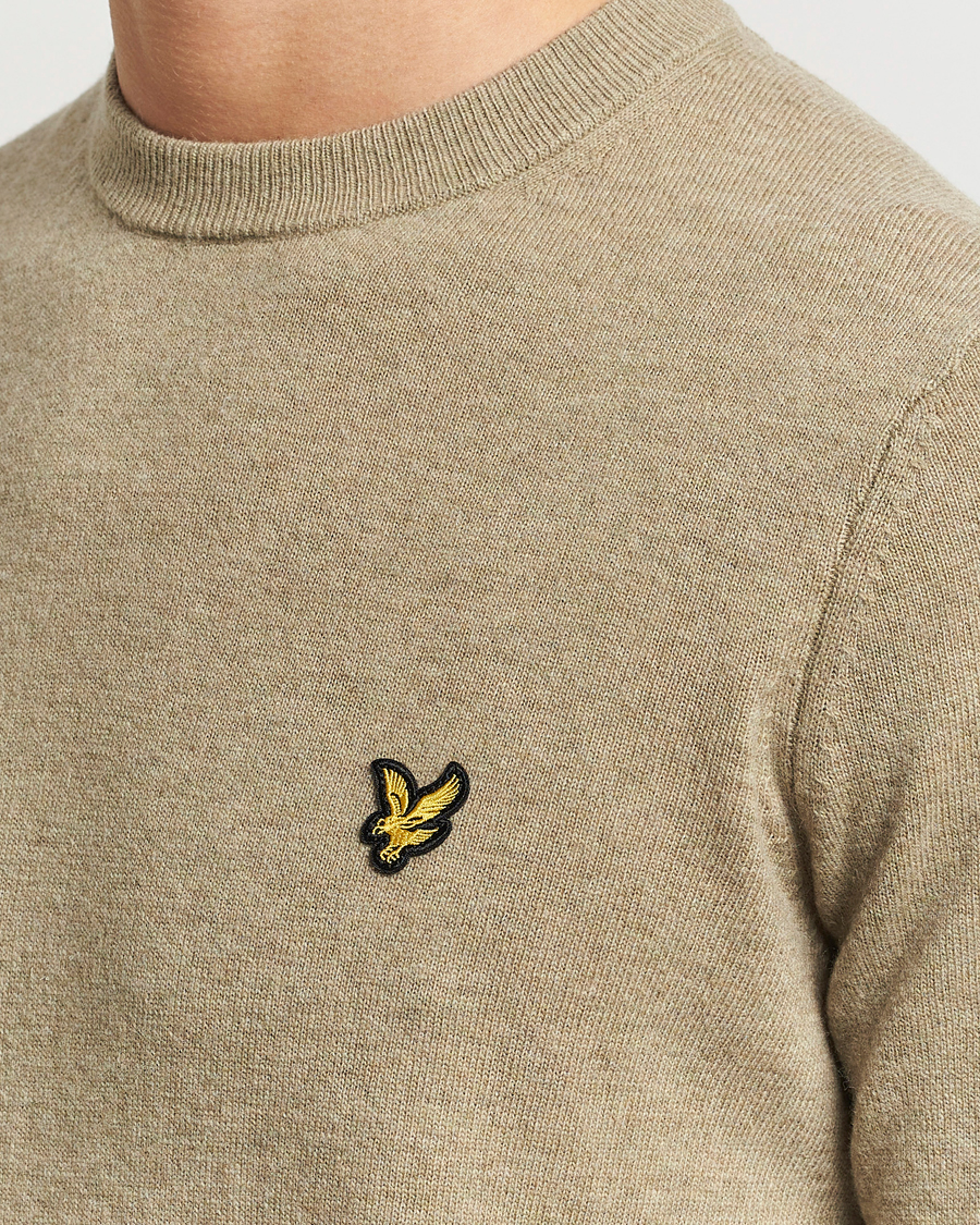 Herren | Pullover | Lyle & Scott | Lambswool Crew Neck Pullover Sage Uniform Marl