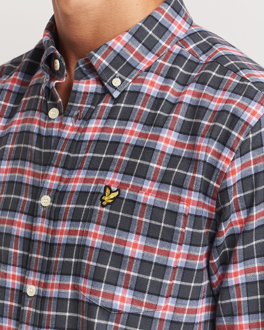Herren | Hemden | Lyle & Scott | Checked Flannel Shirt Blue Smoke