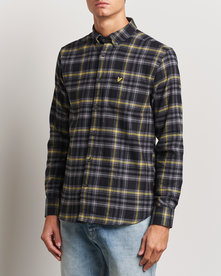 Herren | Hemden | Lyle & Scott | Checked Flannel Shirt Jet Black