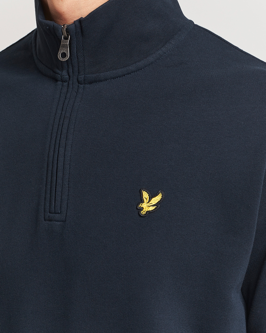 Herren | Pullover | Lyle & Scott | Loopback Half Zip Sweater Dark Navy
