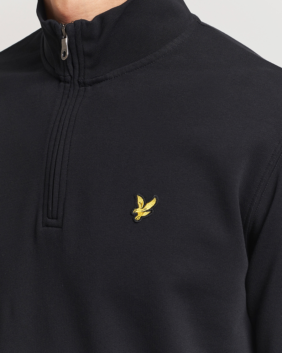 Herren | Pullover | Lyle & Scott | Loopback Half Zip Sweater Jet Black