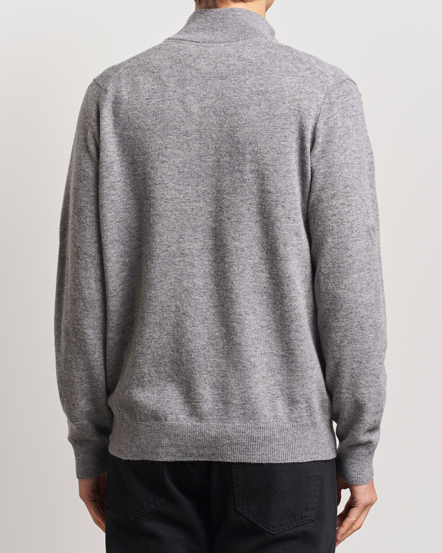 Herren | Pullover | Lyle & Scott | Lambswool Full Zip Mid Grey Marl