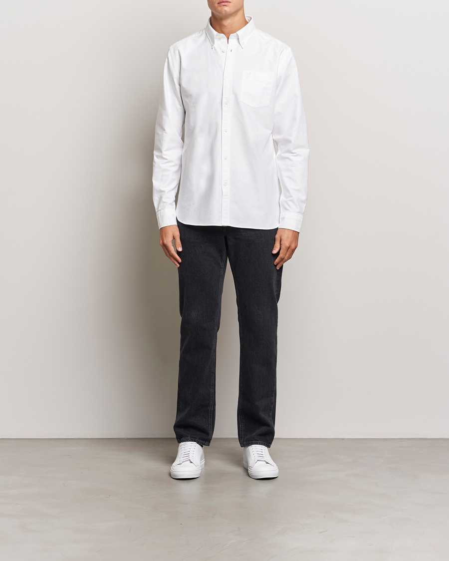 Herren | Hemden | Lyle & Scott | Tonal Eagle Plain Oxford Shirt White