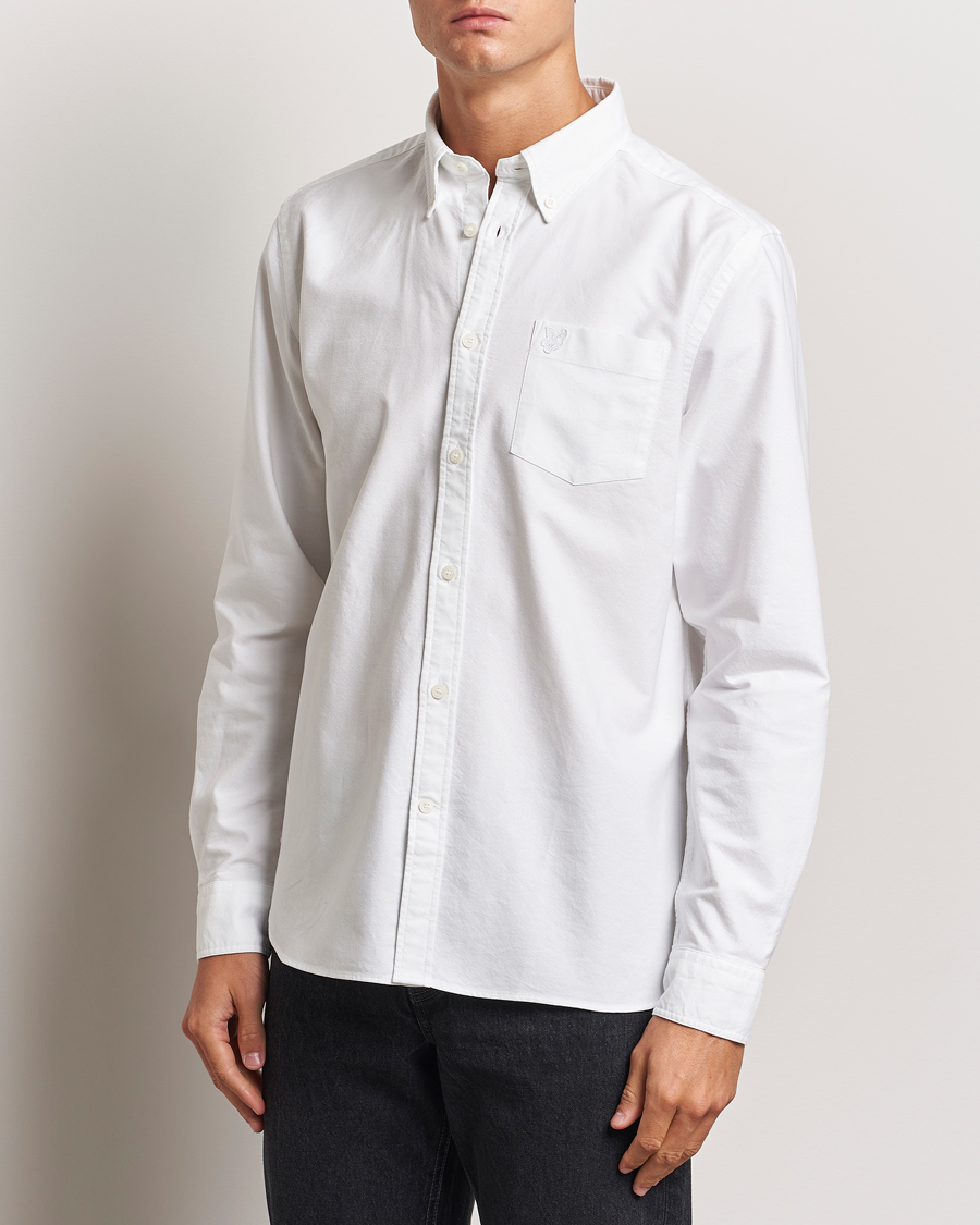 Herren | Hemden | Lyle & Scott | Tonal Eagle Plain Oxford Shirt White