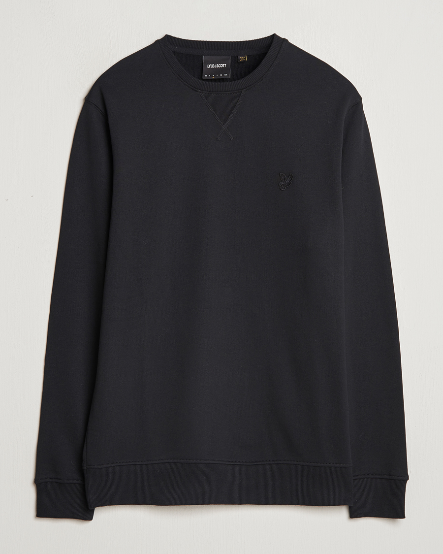 Herren | Pullover | Lyle & Scott | Tonal Eagle Crew Neck Sweatshirt Jet Black