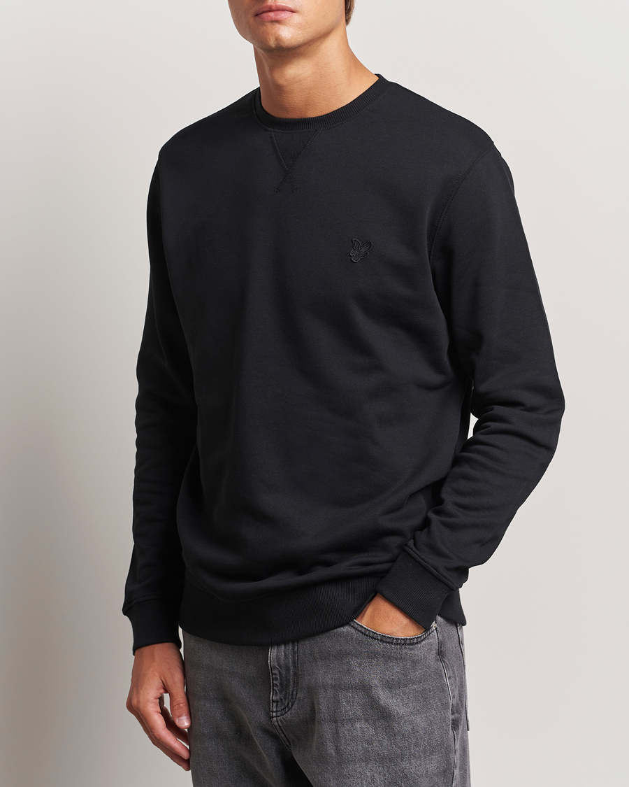 Herren | Pullover | Lyle & Scott | Tonal Eagle Crew Neck Sweatshirt Jet Black
