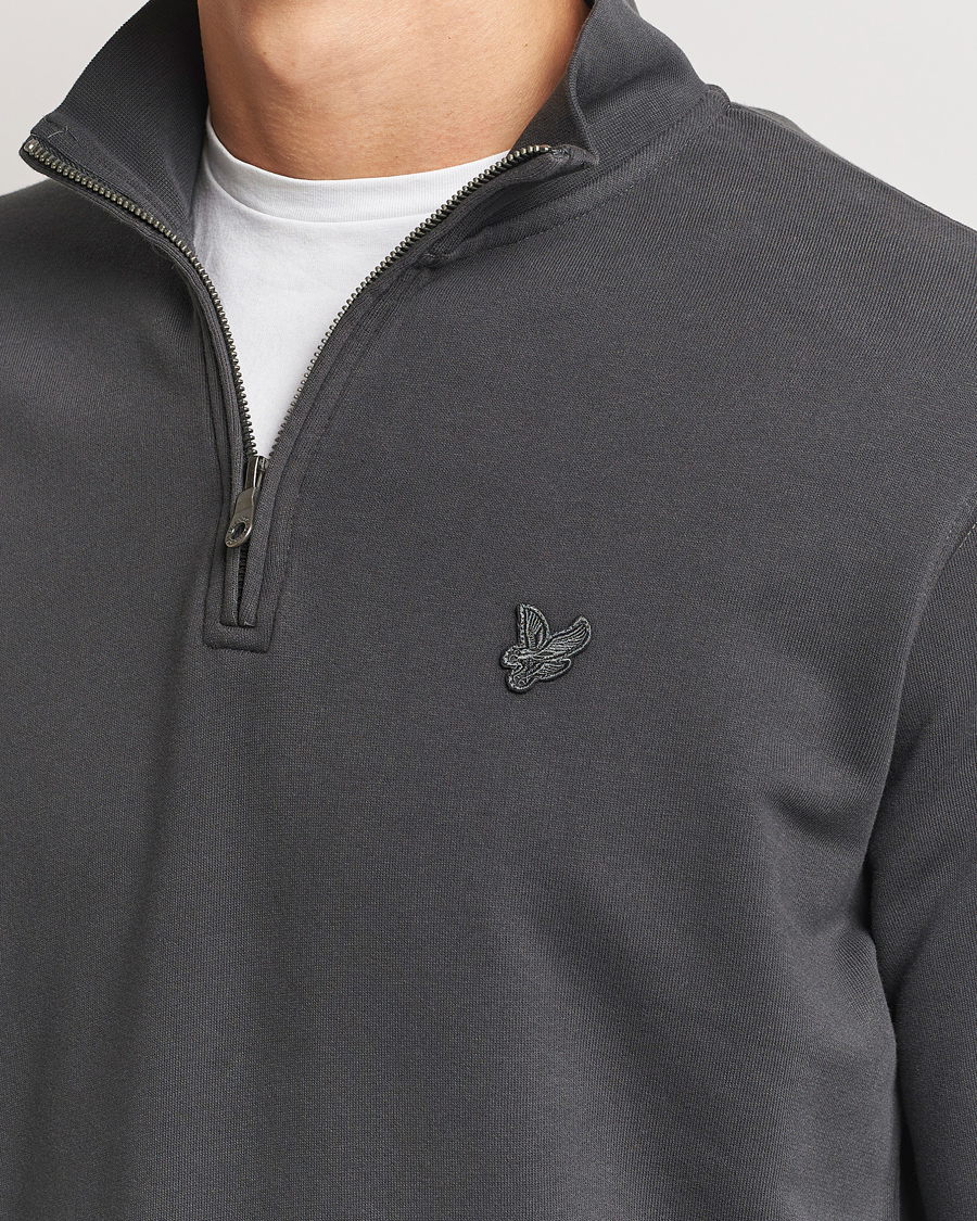 Herren | Pullover | Lyle & Scott | Tonal Eagle Half Zip Sweater Gunmetal