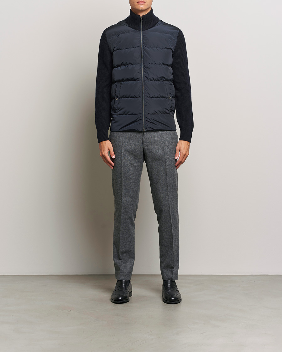 Herren | Jacken | Herno | Knitted Hybrid Jacket Navy