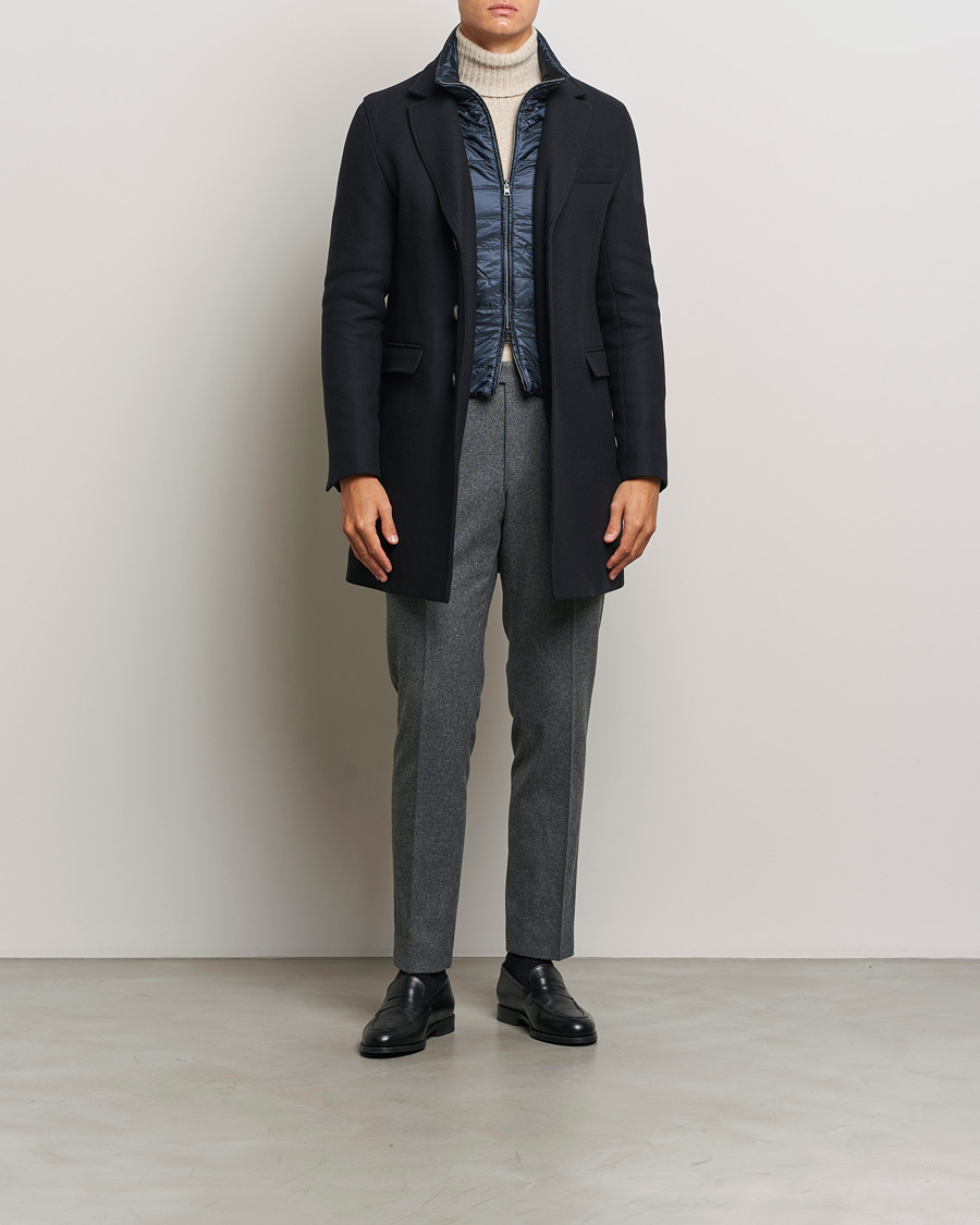 Herren | Jacken | Herno | Wool Zip Coat Navy