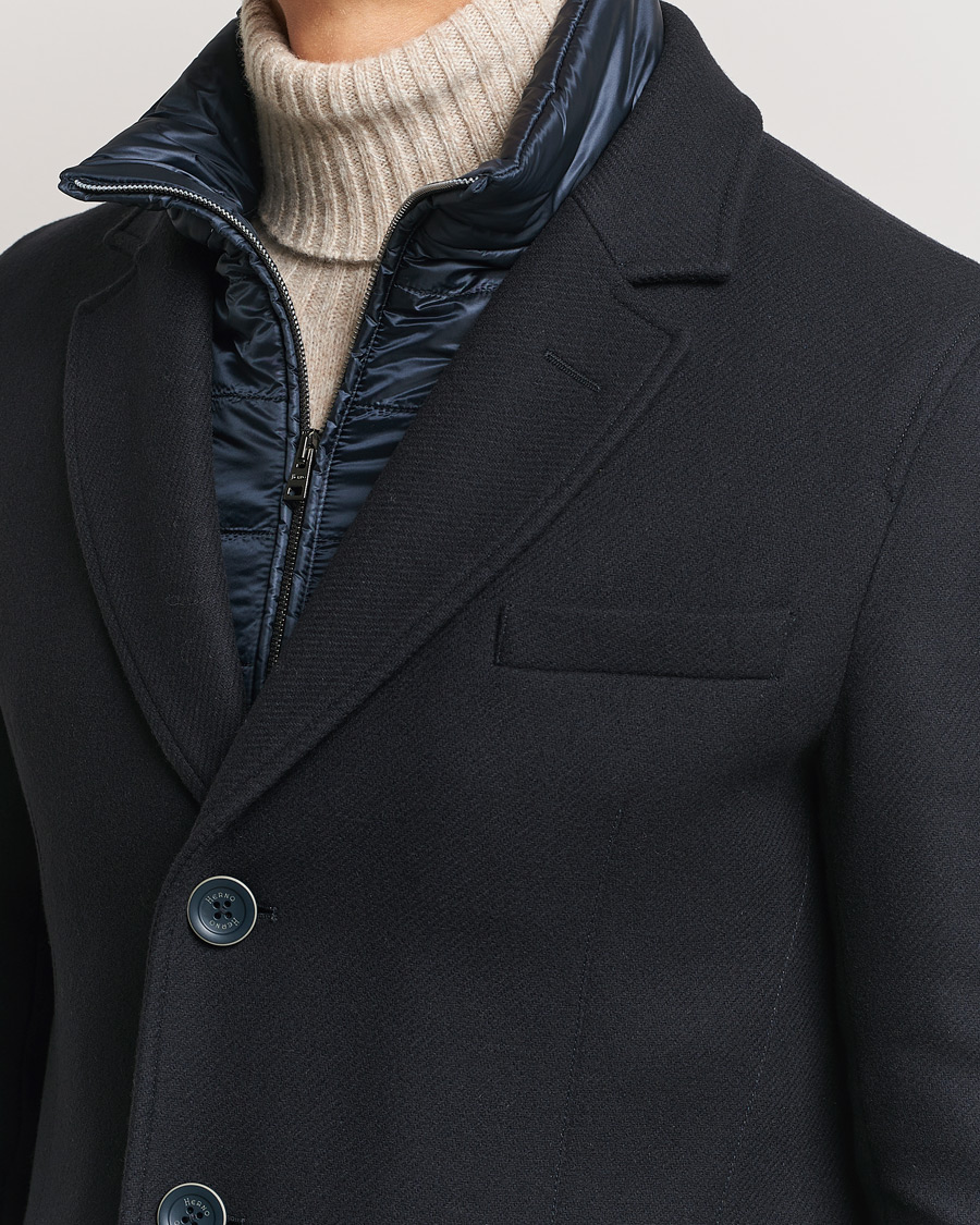 Herren | Jacken | Herno | Wool Zip Coat Navy