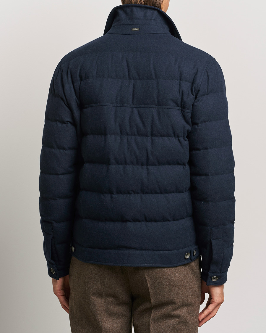 Herren | Jacken | Herno | Cashmere Down Biker Jacket Navy