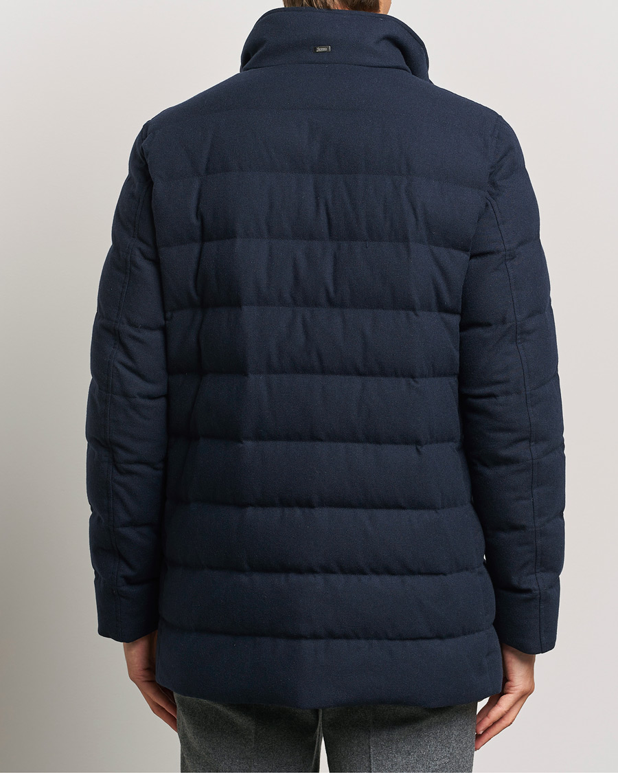 Herren | Jacken | Herno | Cashmere Flannel Down Coat Navy