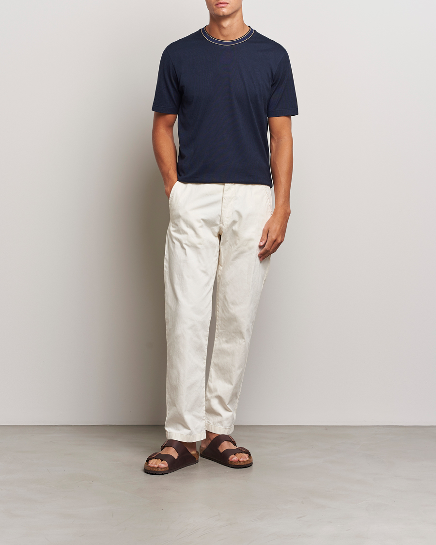 Herren | T-Shirts | Orlebar Brown | OB Standard Ribbon Tipping T-Shirt Night Iris