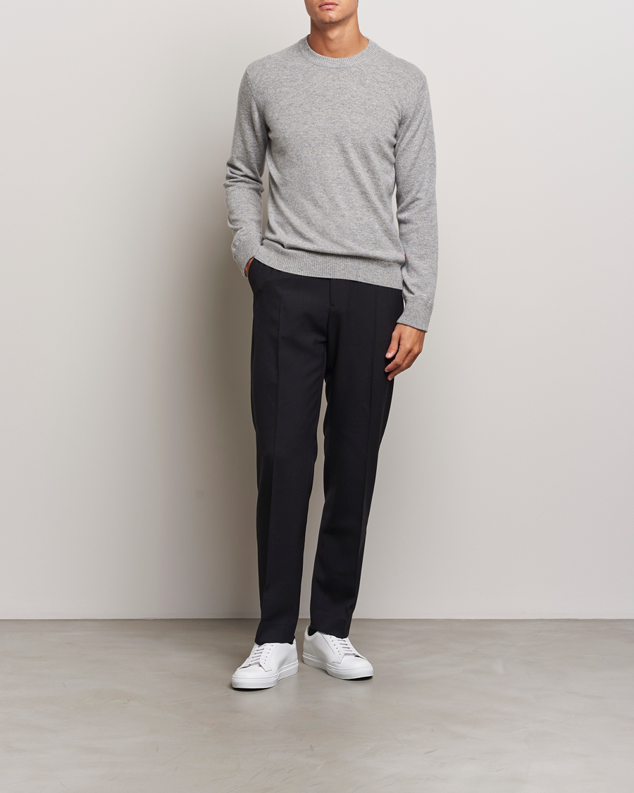 Herren | Pullover | Orlebar Brown | Levar Cashmere Crewneck Oyster Grey