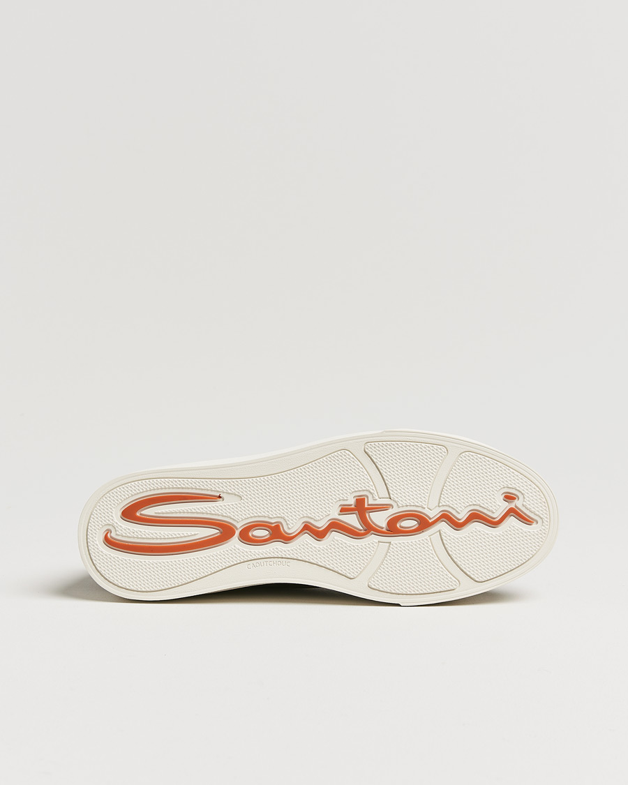 Herren | Santoni Double Buckle Sneakers Dark Brown Grain | Santoni | Double Buckle Sneakers Dark Brown Grain