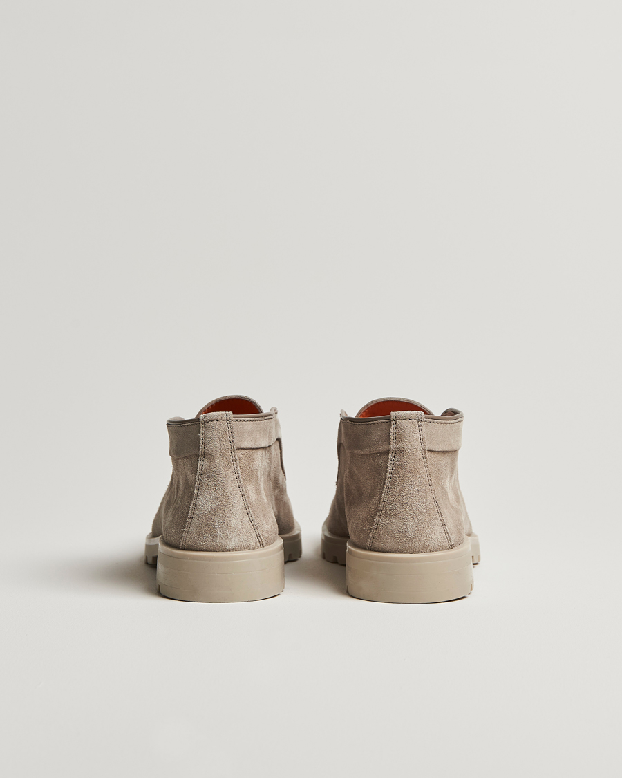 Herren | Santoni Open Chukka Boot Taupe Suede | Santoni | Open Chukka Boot Taupe Suede