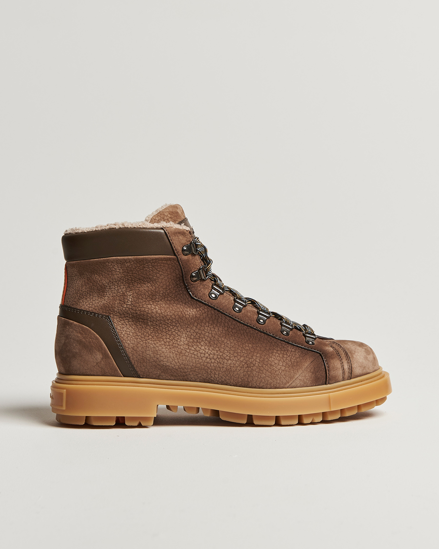 Herren | Santoni St Moritz Winter Boot Brown Nubuck | Santoni | St Moritz Winter Boot Brown Nubuck