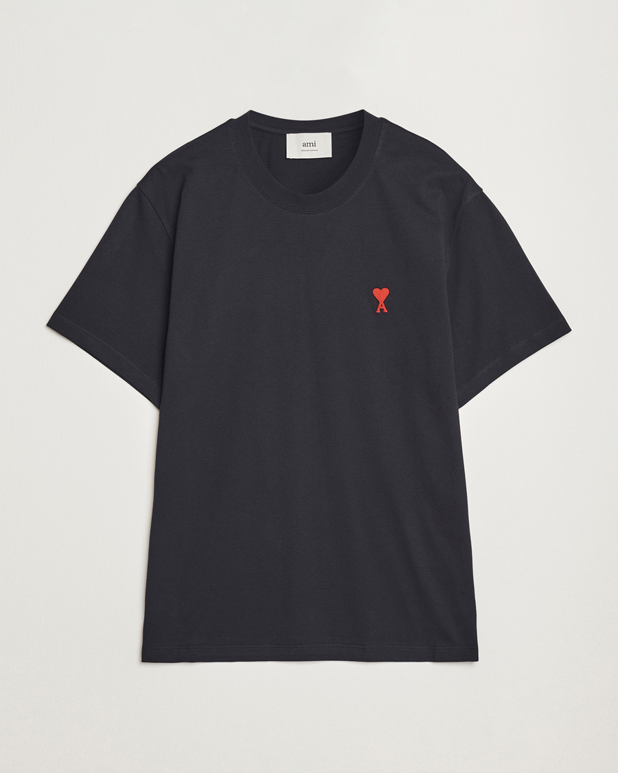 Herren | T-Shirts | AMI | Heart Logo T-Shirt Black