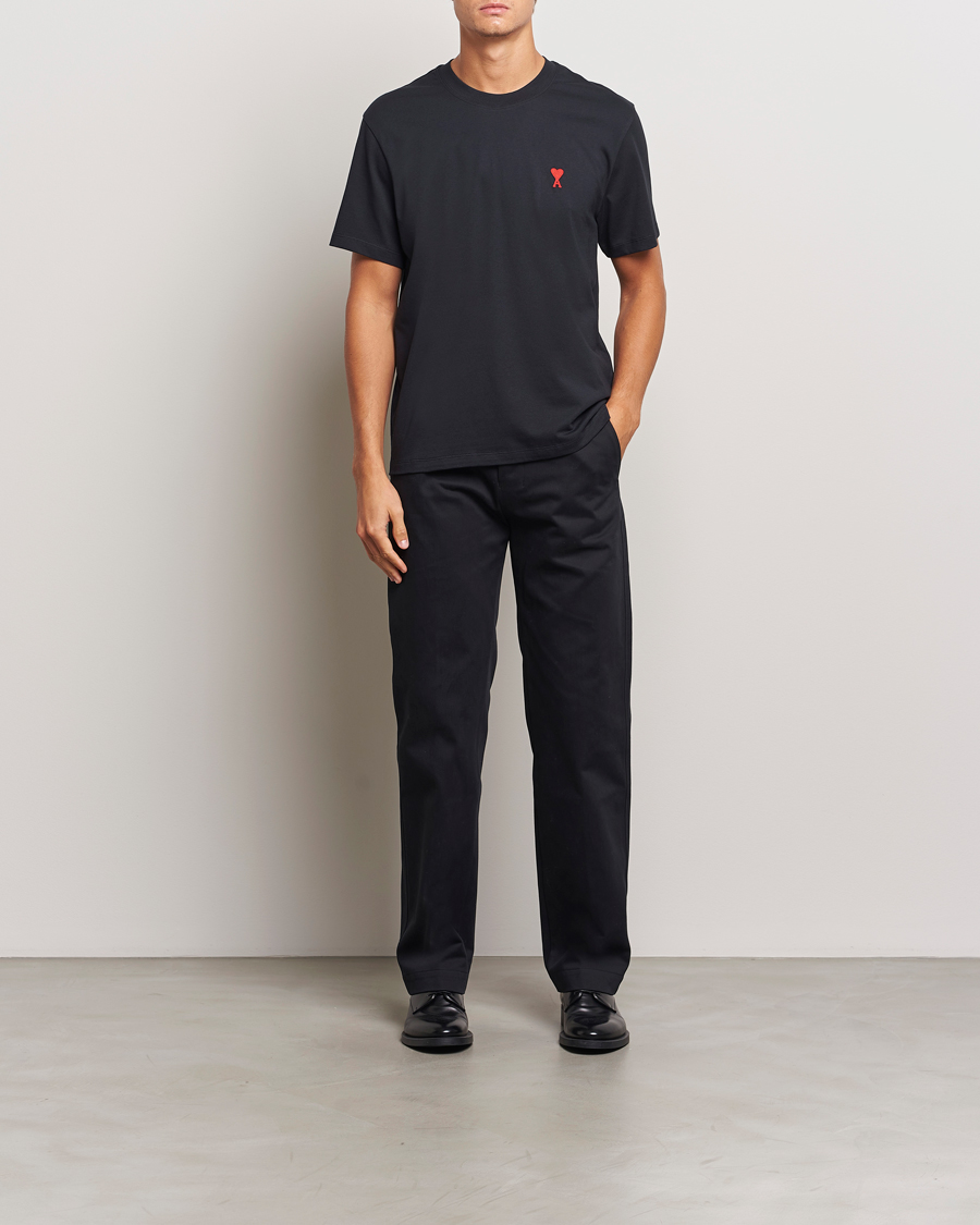 Herren | T-Shirts | AMI | Heart Logo T-Shirt Black