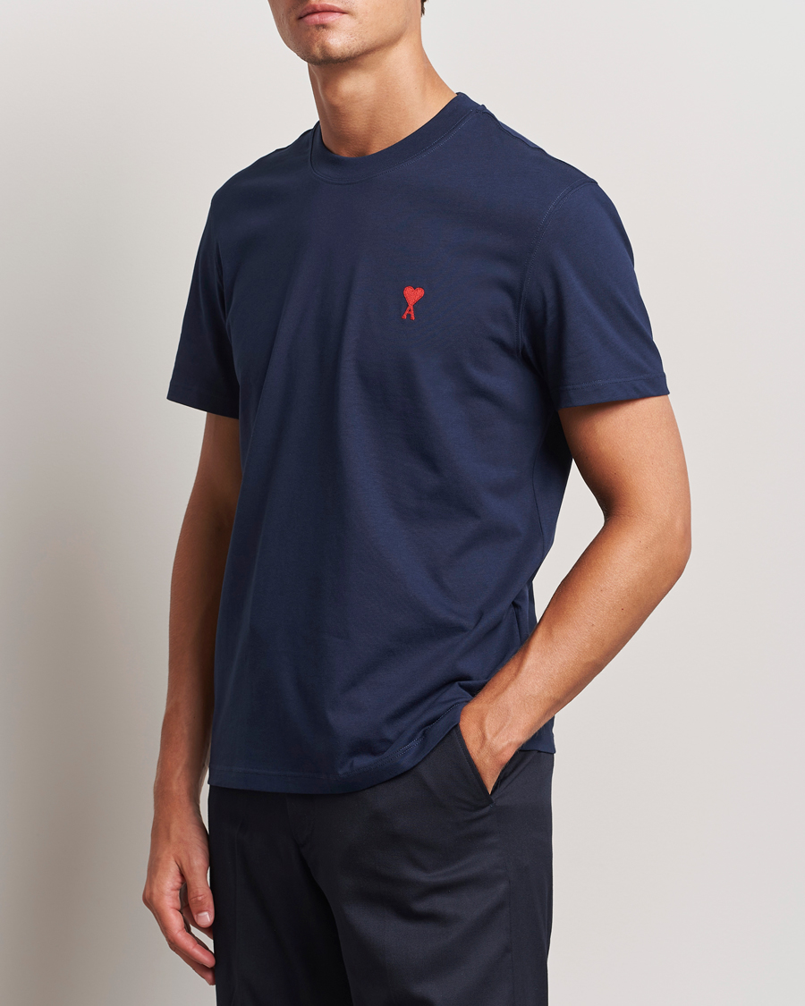 Herren | T-Shirts | AMI | Heart Logo T-Shirt Nautic Blue