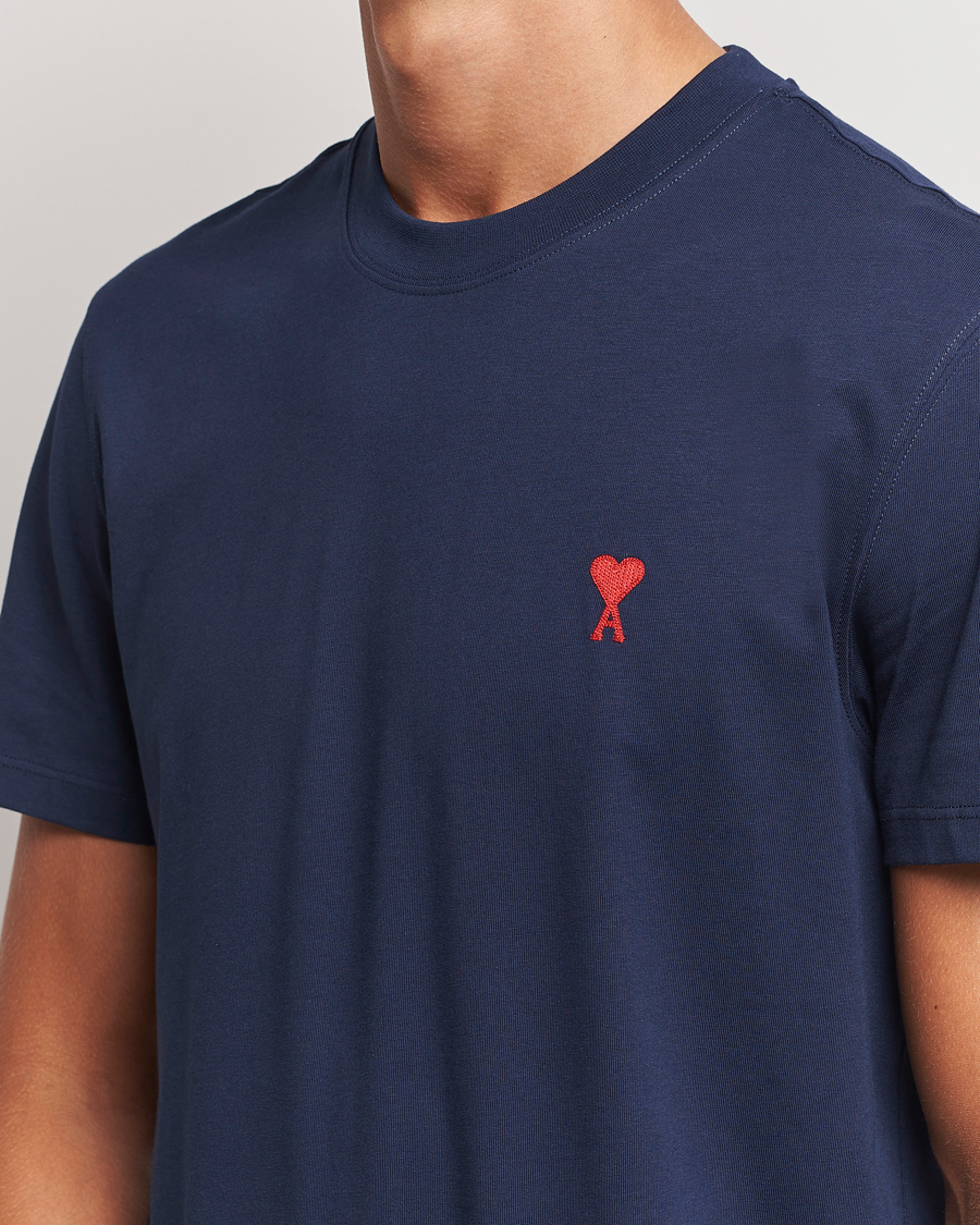 Herren | T-Shirts | AMI | Heart Logo T-Shirt Nautic Blue