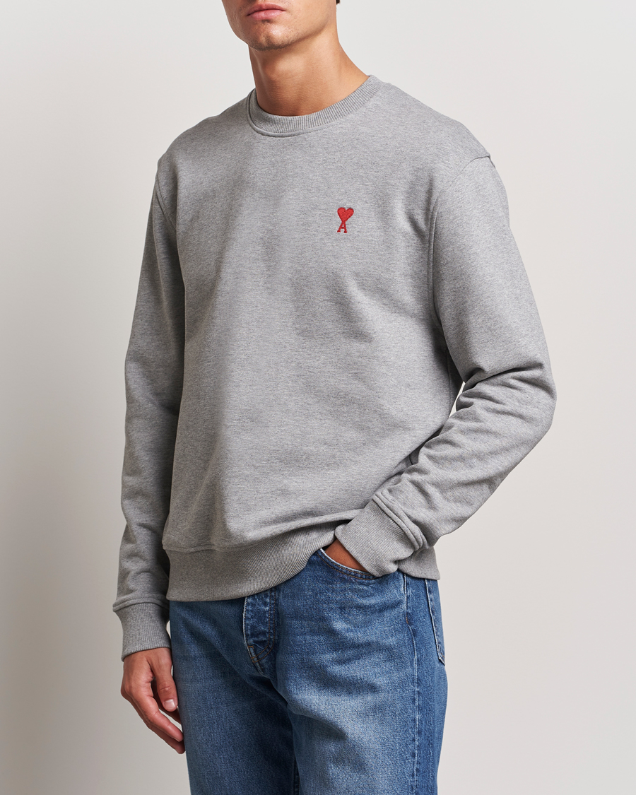 Herren | Pullover | AMI | Heart Logo Sweatshirt Heather Grey