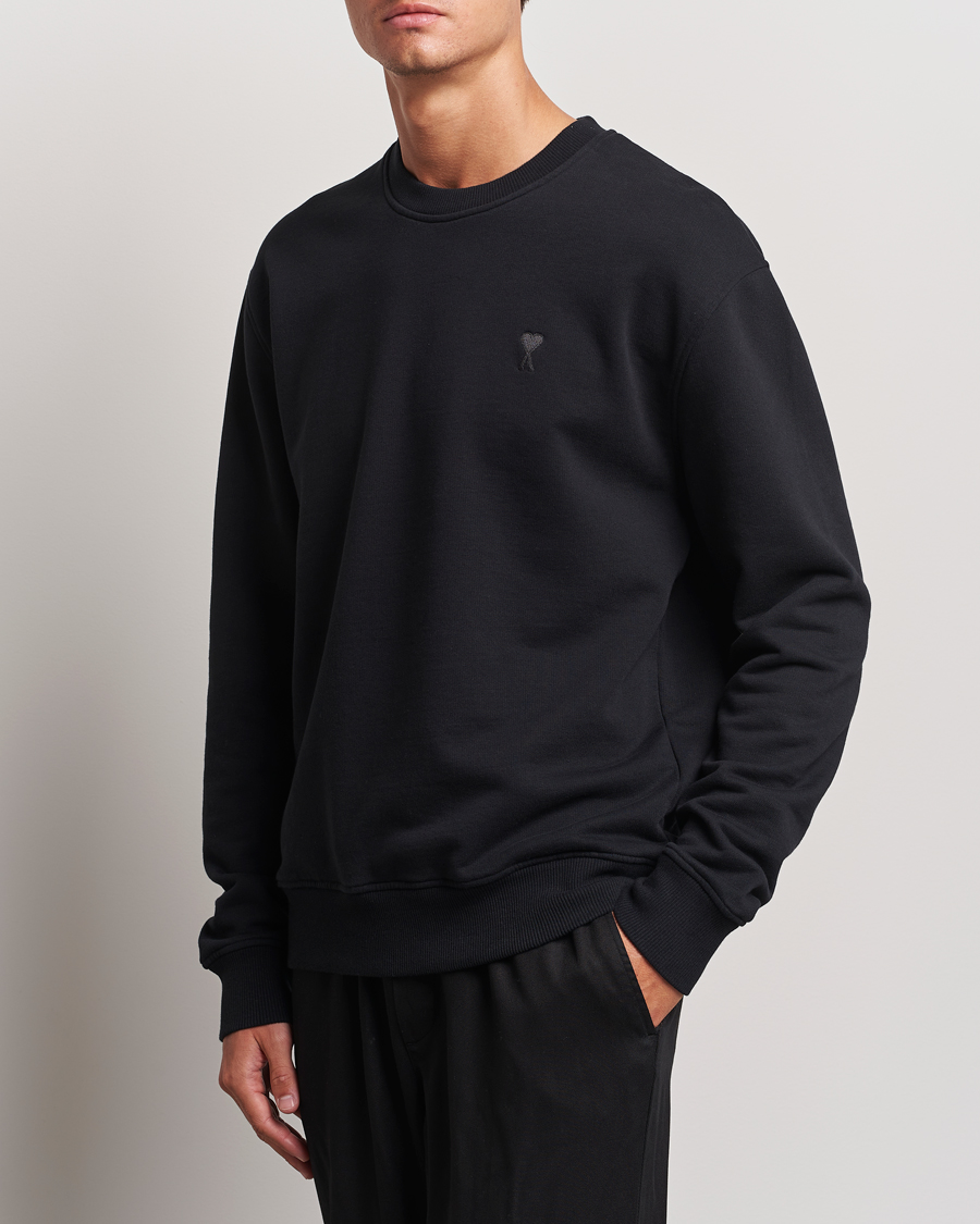 Herren | Pullover | AMI | Tonal Heart Logo Sweatshirt Black