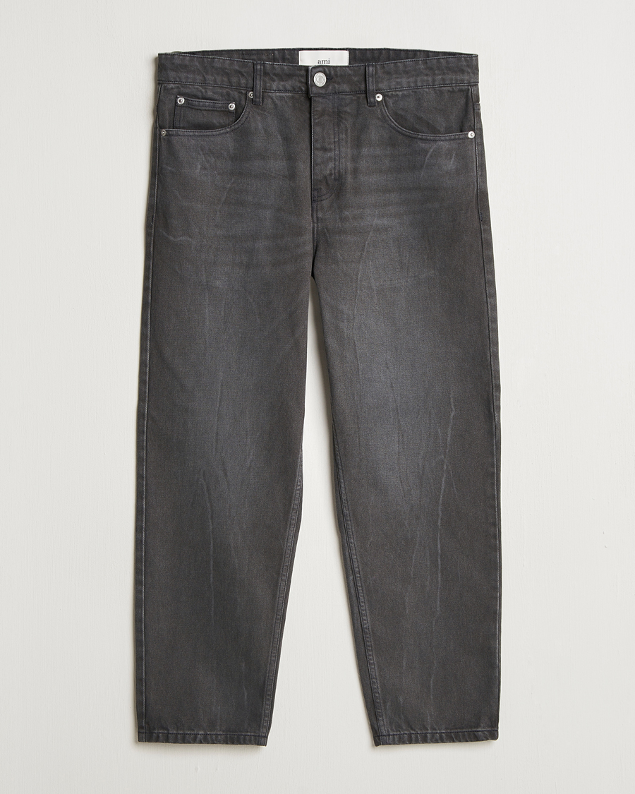 Herren | Jeans | AMI | Tapered Fit Jeans Washed Black