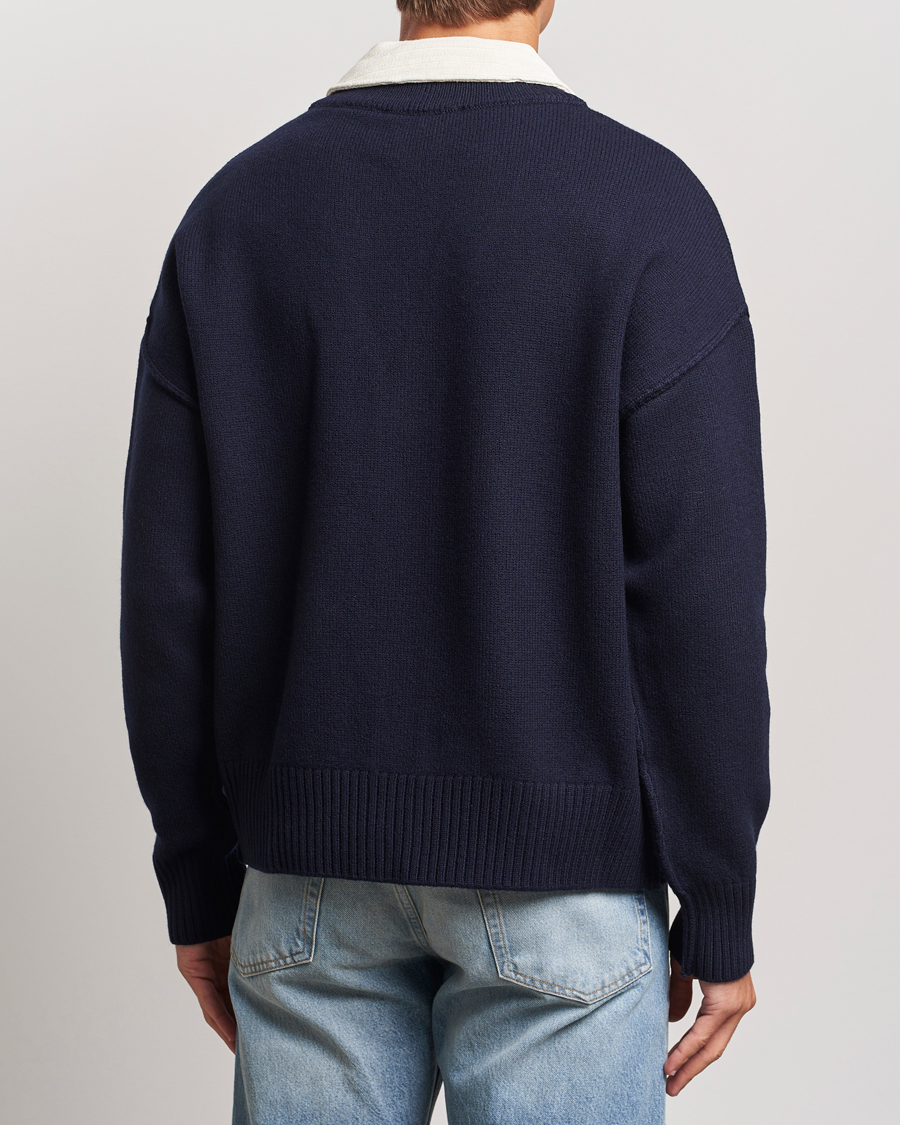 Herren | Pullover | AMI | Big Heart Logo Cardigan Navy