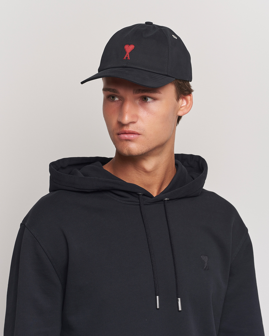 Herren | AMI Heart Logo Cap Black | AMI | Heart Logo Cap Black