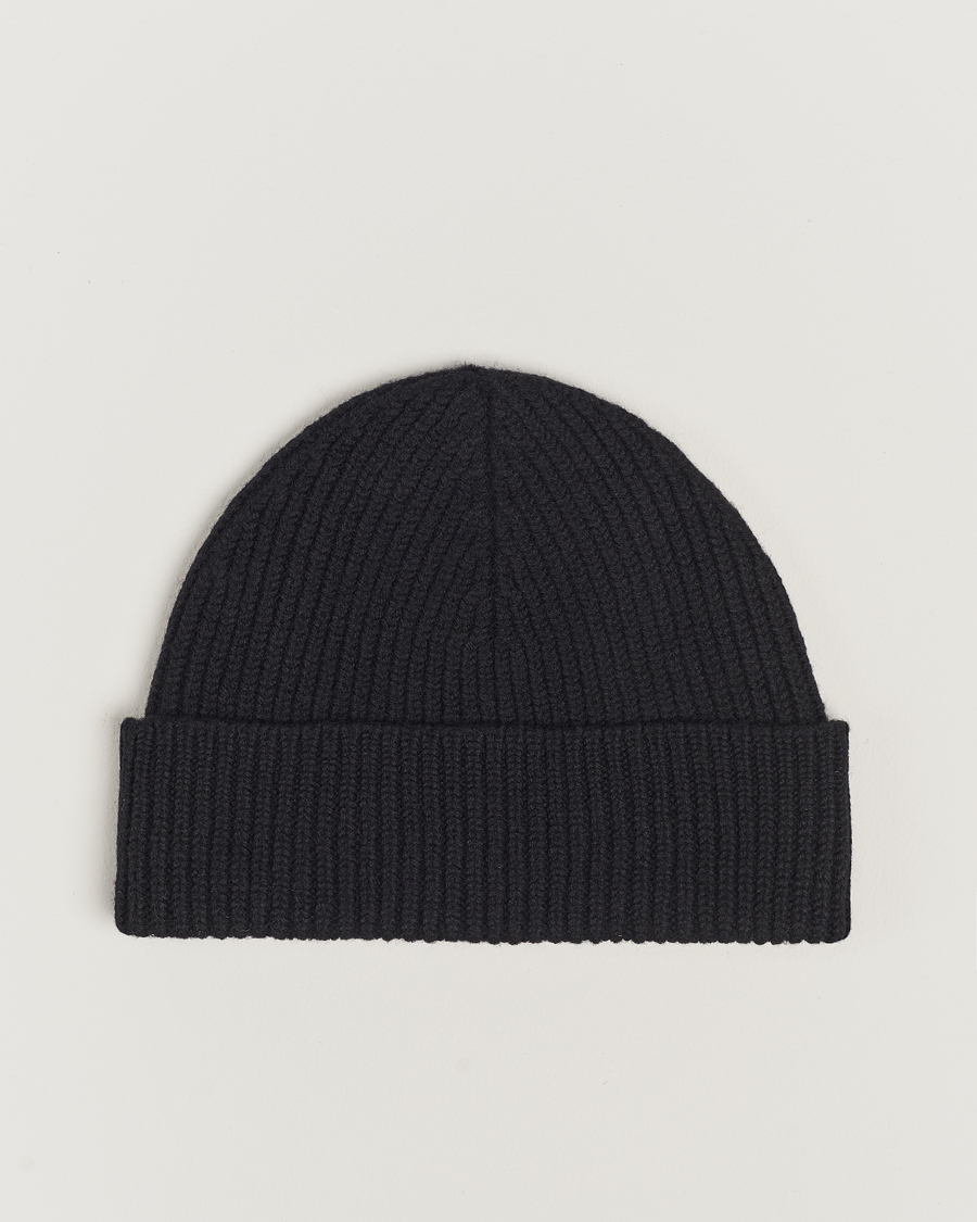 Herren | AMI Heart Logo Beanie Black | AMI | Heart Logo Beanie Black