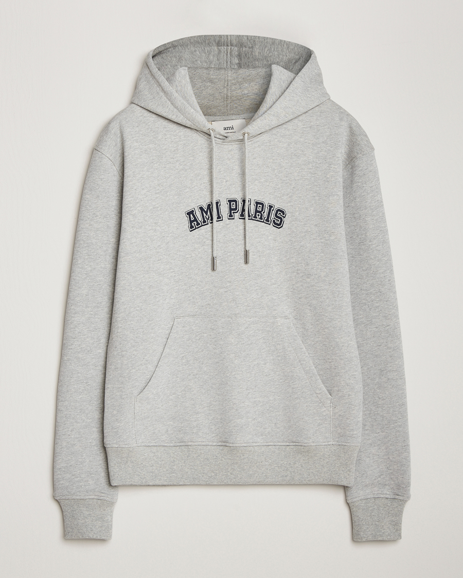 Herren | Pullover | AMI | Paris Logo Hoodie Heather Ash Grey