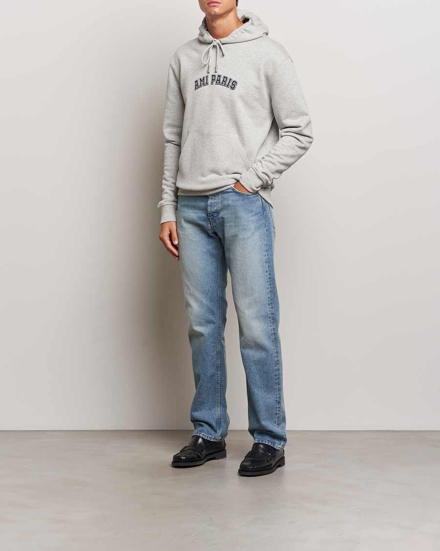 Herren | Pullover | AMI | Paris Logo Hoodie Heather Ash Grey