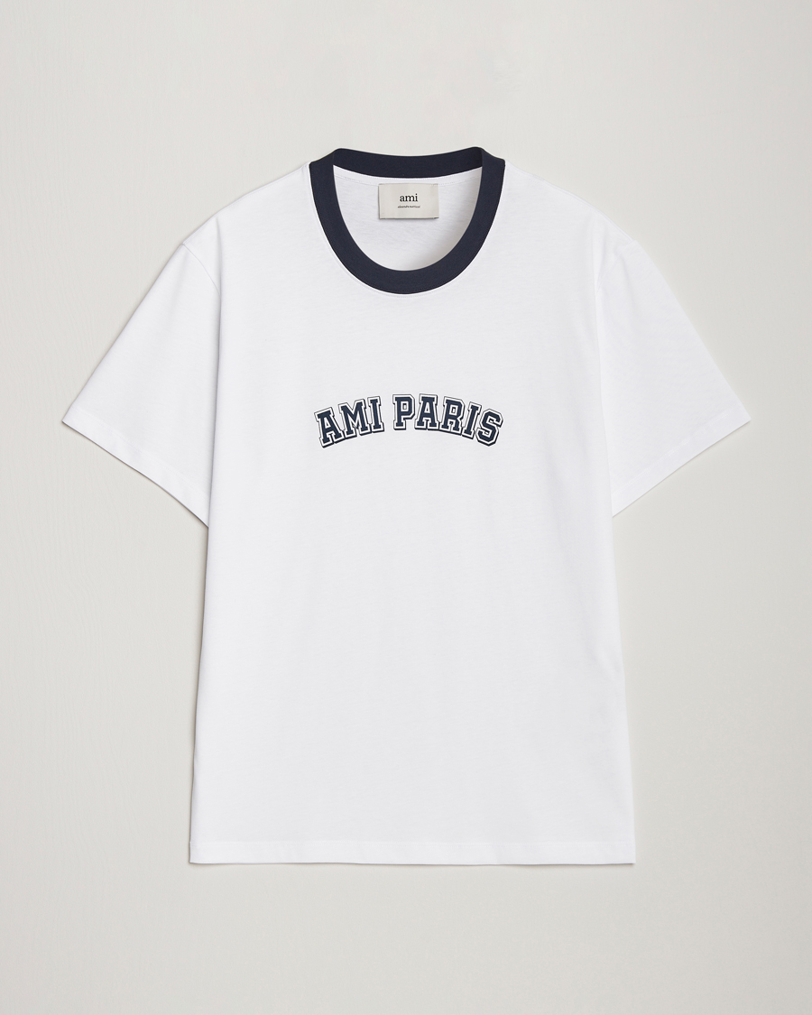 Herren | T-Shirts | AMI | Paris Logo T-Shirt White