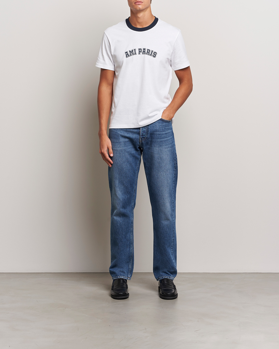 Herren | T-Shirts | AMI | Paris Logo T-Shirt White