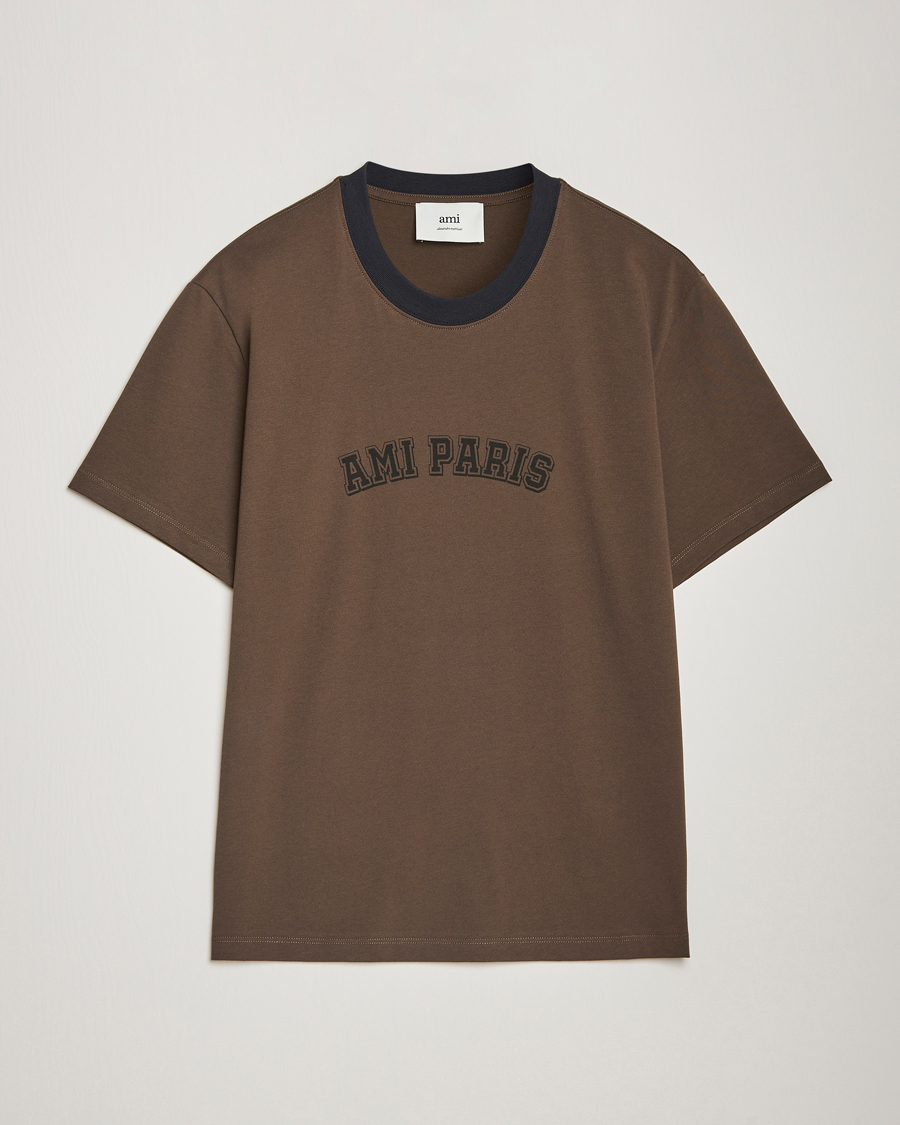 Herren | T-Shirts | AMI | Paris Logo T-Shirt Dark Coffee