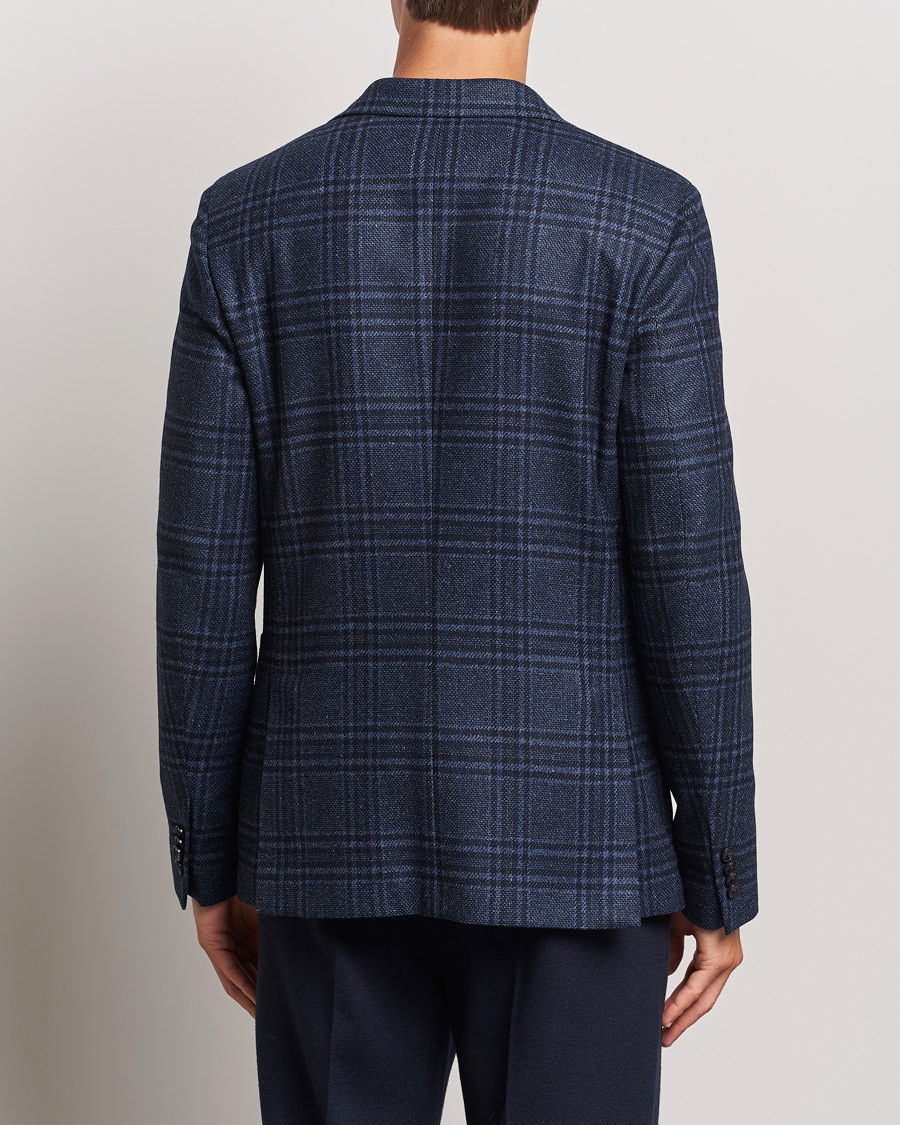 Herren | Sakkos | Zegna | Unconstructed Wool/Silk Blazer Navy Check
