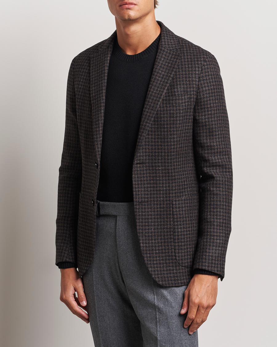 Herren | Sakkos | Zegna | Unconstructed Wool/Cashmere Blazer Brown Check