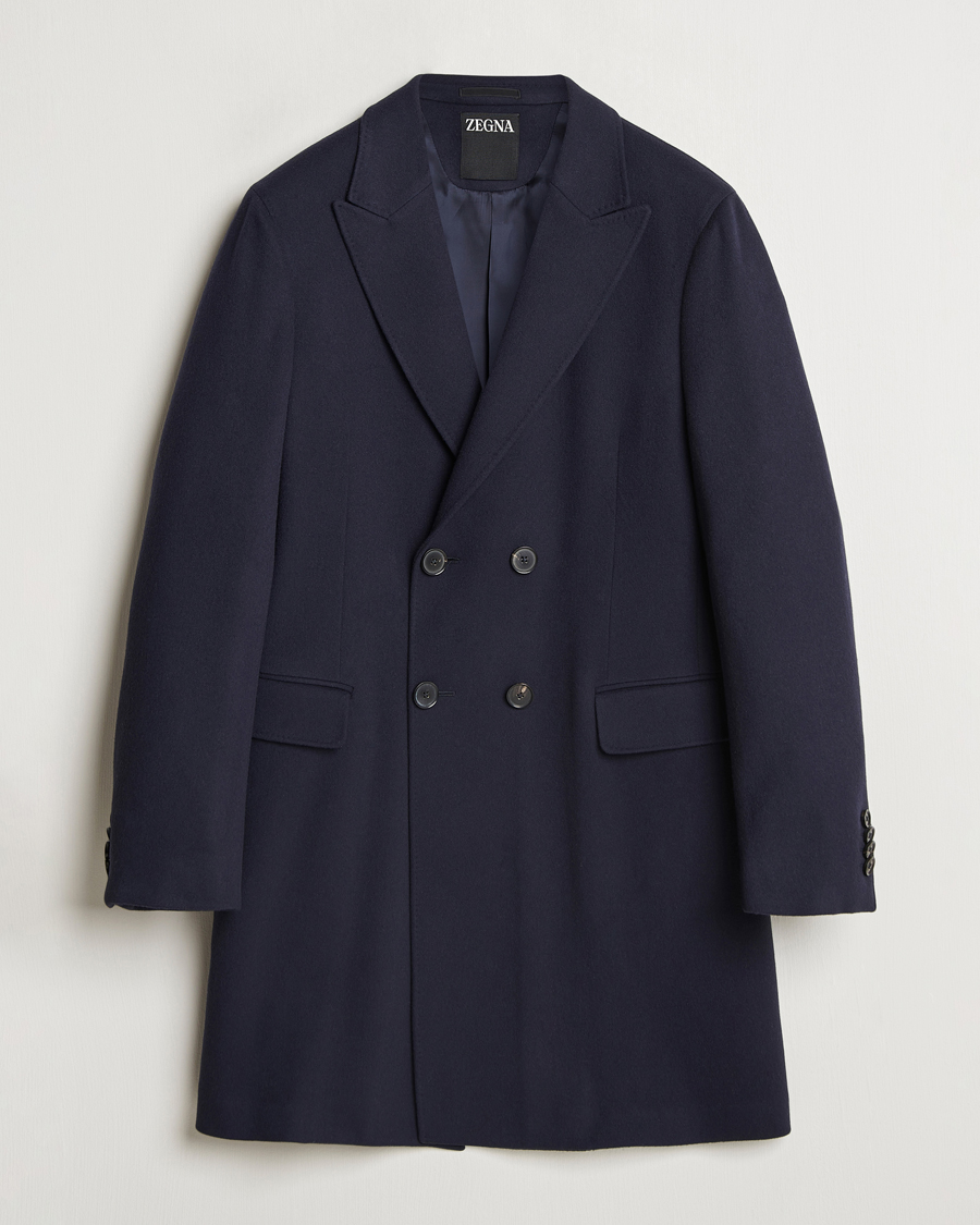 Herren | Jacken | Zegna | Wool/Cashmere Double Breasted Coat Navy