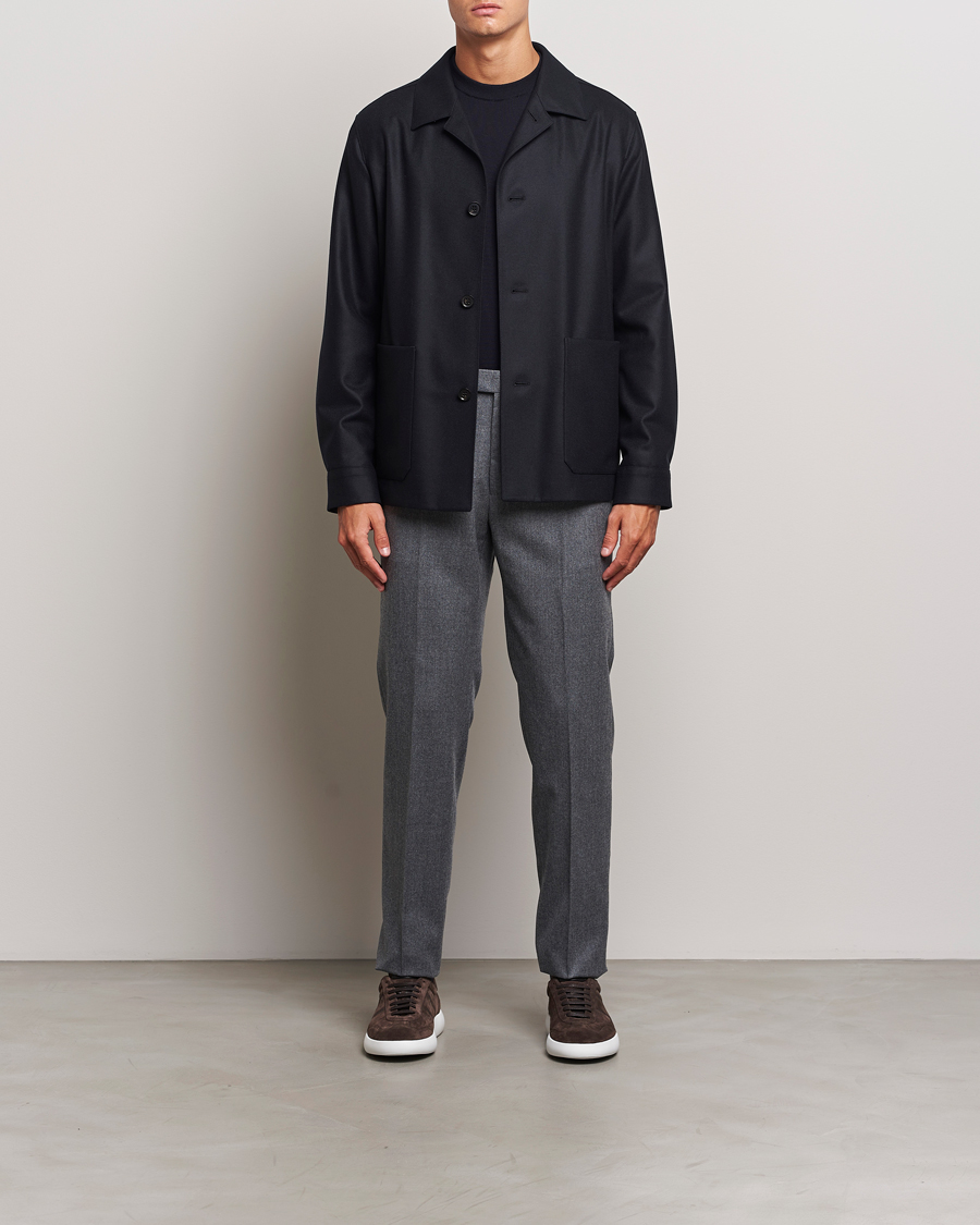 Herren | Jacken | Zegna | Flannel Chore Jacket Black
