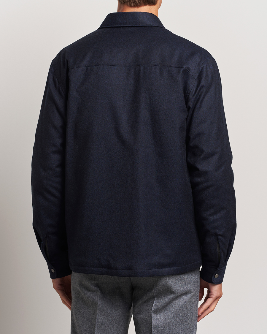 Herren | Jacken | Zegna | Techmerino Flannel Shirt Jacket Navy